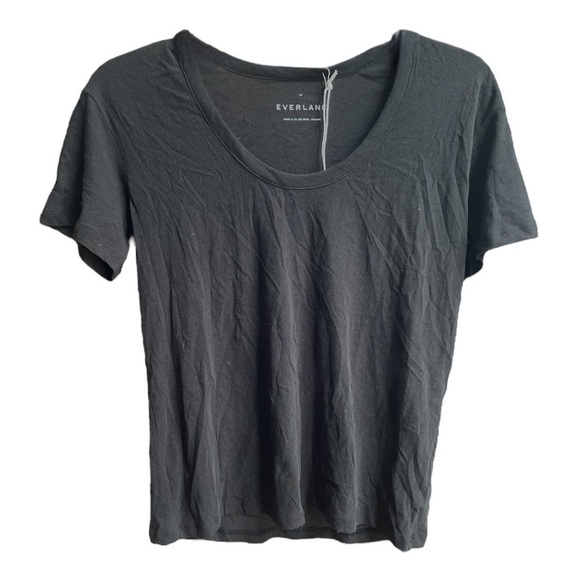 Everlane The Air Scoop-Neck Tee Black Size XSmall XLarge - Picture 1 of 7